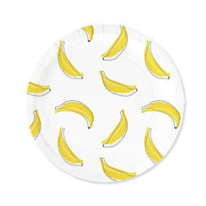 Talerzyki papierowe Banana party 23cm 6 sztuk 511000