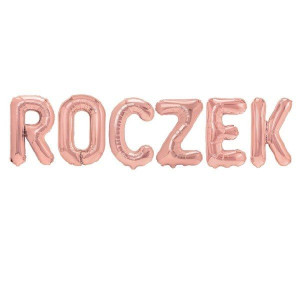 Balony foliowe napis Roczek rose gold 1szt 460296
