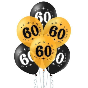 Balony na 60 urodziny 10 sztuk 400619
