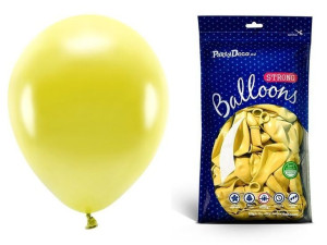Balony metaliczne żółte 30cm 50 sztuk SB14M-084-50x