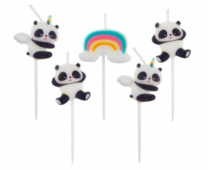 Świeczki urodzinowe Panda 5 sztuk SF-SPPA