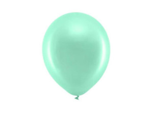 Balony Rainbow 23cm metalizowane miętowe 100 sztuk RB23M-103-100x