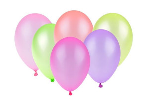 Balony neonowe na urodziny mix kolorów 23cm 25 sztuk KB4960