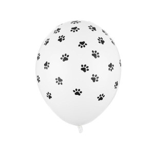 Balony Łapki białe 30cm 10 sztuk SB14P-306-łapki-10x