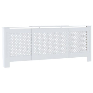 Osłona na kaloryfer z MDF, biała, 205 cm