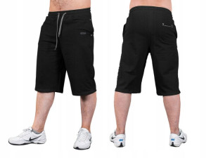 Krótkie Spodenki Dresowe Męskie WXM 3/4 XL czarne