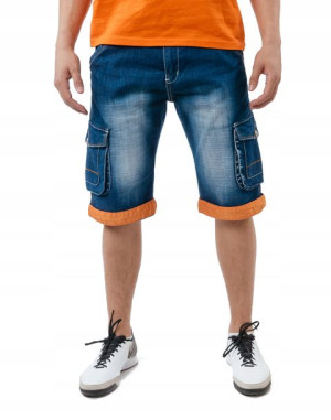 Krótkie Spodenki Jeans Męskie Bermudy 7614 r 86 cm