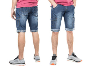 Krótkie Spodenki Jeans Męskie Szorty 7606-1 80 cm