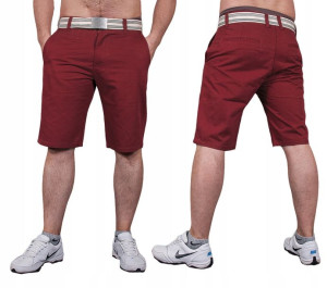 Krótkie Spodenki Męskie Szorty 169 r 76 cm burgundowy