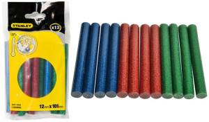 Klej Termotopliwy Kolorowy 11mm 12szt Stanley