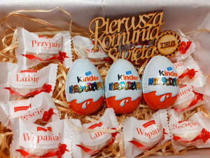 Słodki zestaw prezentowy na Komunię Świętą PREZENT