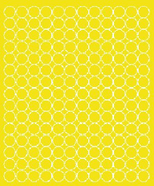 Koła grochy samoprzylepne 1.5 cm żółty z połyskiem 180 szt