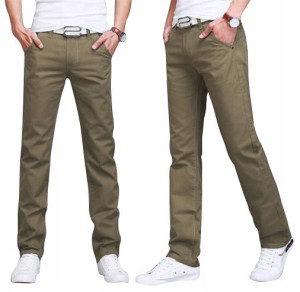 Duże Spodnie Męskie Bawełniane 668 r 106 cm khaki