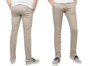 Spodnie Męskie Bawełniane Chinosy 8313 82 cm beżowe