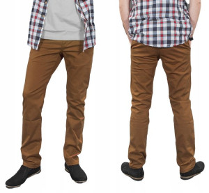 Spodnie Męskie Chinosy Bawełniane KWS 76 cm/34 musztardowe