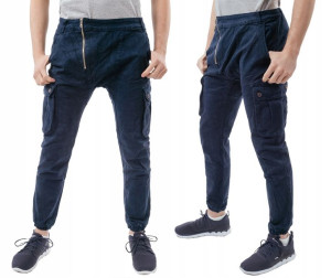 Spodnie Męskie Ściągaczem Joggery Baggy M90B 94 cm