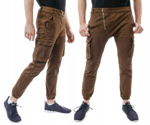 Spodnie Męskie Ściągaczem Joggery Baggy M90K 88 cm