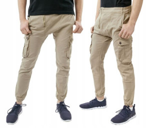 Spodnie Męskie Ściągaczem Joggery Baggy M90C 96 cm