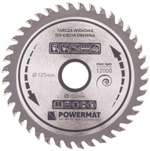 Tarcza WIDIOWA Do Drewna Piły Piła 125 x 22.2 40Z