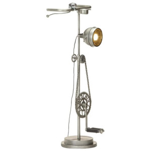 Lampa podłogowa w kształcie motocykla, żelazo