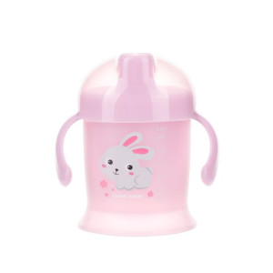 Canpol kubek niekapek z twardym ustnikiem 200ml - Bunny & company