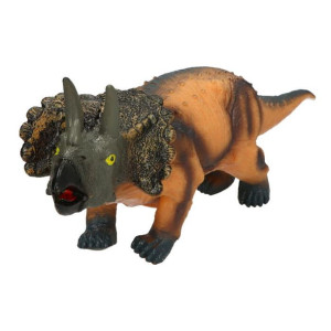 Dinozaur Gumowy Xl Z Dźwiękiem 40cm Brązowy