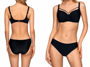 Klasyczny Dwuczęściowy Kostium Kąpielowy Parie 2 Marilyn BLACK 44D