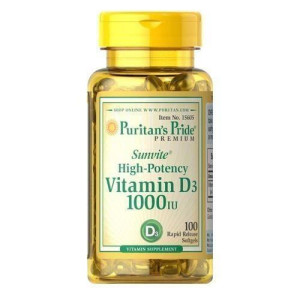 Puritan's Pride Vitamin D3 1000IU - 100softgels