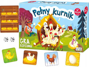 KUKURYKU Rodzinna Gra Planszowa PEŁNY KURNIK