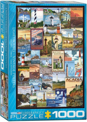 Puzzle 1000 elementów. Stare plakaty, latarnie