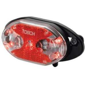 Lampka tylna TORCH TAIL BRIGHT 5X CARRIER FIT czarna (NEW)