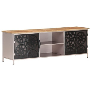 Lumarko Szafka pod TV, 120x30x40 cm, surowe drewno mango