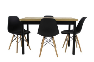 Nowoczesny zestaw 4 krzesła SKANDYNAWSKIE i stół 70x120/160 SALON Kuchnia