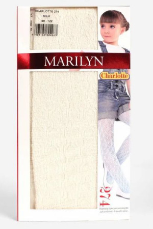 Dziecięce ażurowe rajstopy Charlotte 274 Marilyn MILK 98/122