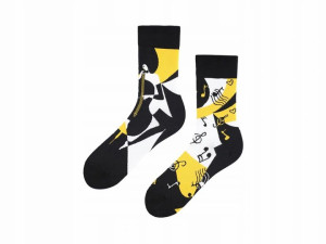 Skarpety męskie z wiolonczelistką Cello Marilyn BLACK/YELLOW 41/45