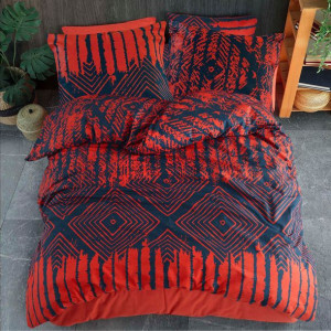 Pościel bawełniana MODENNA RED/200x220 COTTONLOVE EXCLUSIVE