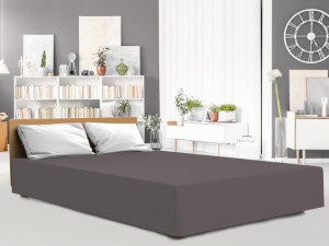 Prześcieradło jersey elastan z gumką ANTHRACITE/ANTRACYT/160x200x30