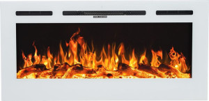 MAJESTIC 45" biały- Kominek elektryczny LED ścienny  AFLAMO