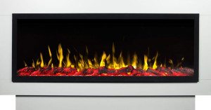 Kominek elektryczny RTV CROWN LED S127 biały - bez grzania