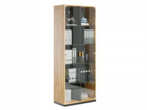 Witryna w stylu loft z drewno, metal oraz szkło
