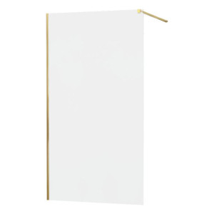 Mexen Kioto ścianka prysznicowa 110 x 200 cm, szron 8 mm, złoty