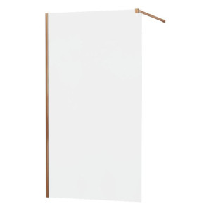 Mexen Kioto ścianka prysznicowa 110 x 200 cm, szron 8 mm, różowe złoto