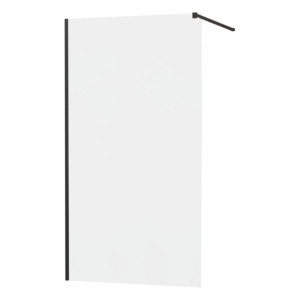 Mexen Kioto ścianka prysznicowa 110 x 200 cm, szron 8 mm, czarny