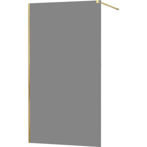 Mexen Kioto ścianka prysznicowa 110 x 200 cm, grafit 8 mm, złoty