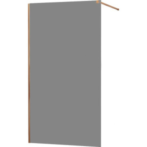 Mexen Kioto ścianka prysznicowa 110 x 200 cm, grafit 8 mm, różowe złoto