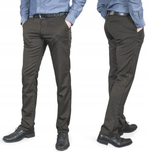 Eleganckie Wizytowe Spodnie Męskie 210/1 144 cm/32