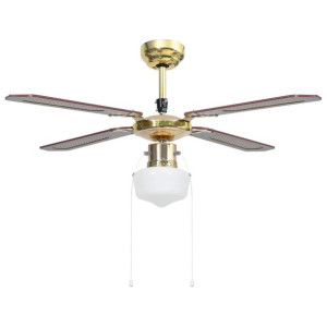 Wentylator sufitowy z lampą, 106 cm, brązowy