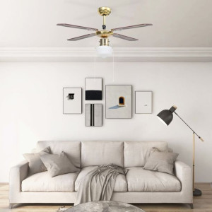 Lumarko Wentylator sufitowy z lampą, 106 cm, brązowy
