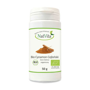 Cynamon Cejloński BIO mielony 50g NatVita