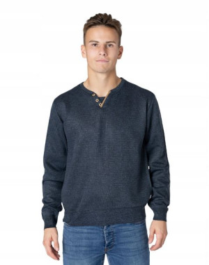 Sweter Męski Bluza Swetrowa Swetry 87-3 r L grafit